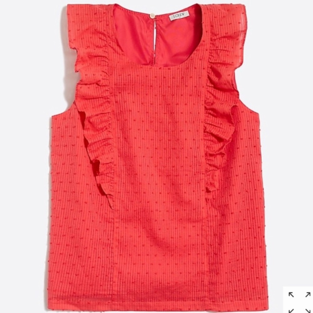 🎉HP🎉 J.Crew Factory Textured Ruffle Tank Top - Picture 2 of 12